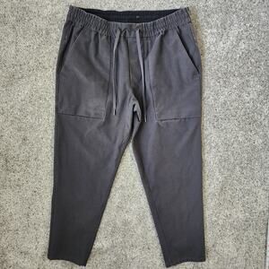 Lululemon Bowline pants size X-Large Grey color drawstrings Utilitech fabric GUC